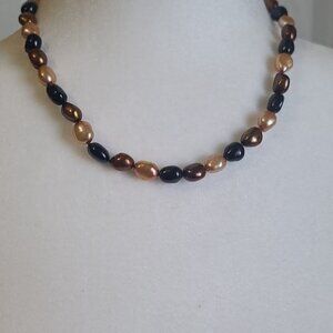 Elegant Brown Honora 18" Cultured Baroque Pearl Necklace – A Timeless Treasure